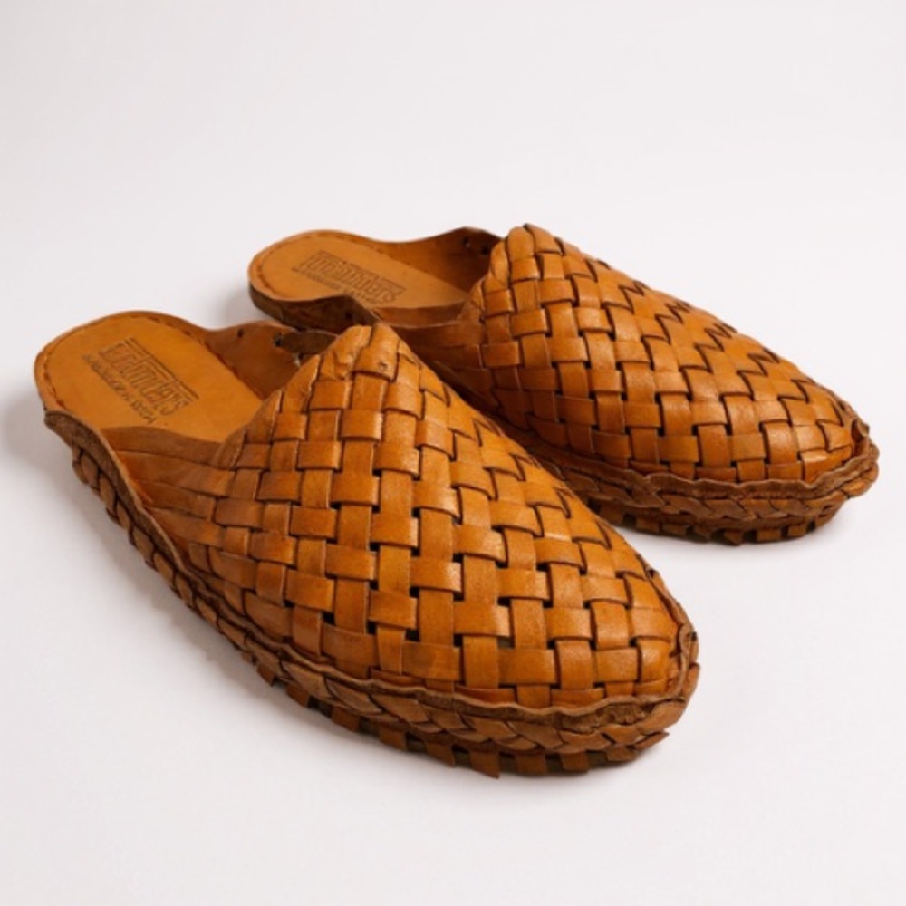 Mohinders Elegant Handwoven Leather Mule Slide Slip - Picture 6 of 13